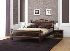 КАРИНА-5 Кровать из массива 1200 (Темный орех) в Белоярском - beloyarskiy.mebel24.online | фото