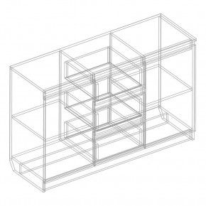 Комод 2-ств. с 3 ящиками в Белоярском - beloyarskiy.mebel24.online | фото 2
