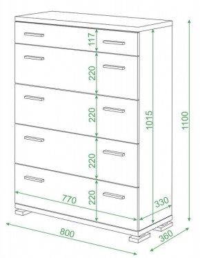 Комод Домино нельсон КМ-1 в Белоярском - beloyarskiy.mebel24.online | фото 2
