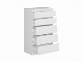 Комод КАСТОР с пятью ящиками, цвет белый в Белоярском - beloyarskiy.mebel24.online | фото 2