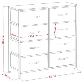 Комод Leset Линкс 8 ящ. (к/з), Каркас Белый, ящики Белые в Белоярском - beloyarskiy.mebel24.online | фото 8