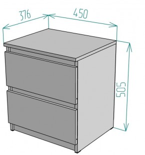 Комод Malta light K127 (тумба прикроватная) в Белоярском - beloyarskiy.mebel24.online | фото 2