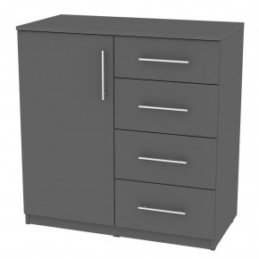 Комод "Калисто (K17)" ручка рейлинг (Графит) в Белоярском - beloyarskiy.mebel24.online | фото