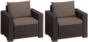 Комплект кресел Калифорния (California chair) коричневые в Белоярском - beloyarskiy.mebel24.online | фото 2