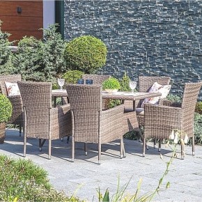 Комплект плетеной мебели AFM-195-6Pcs Beige (6+1) в Белоярском - beloyarskiy.mebel24.online | фото 1