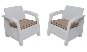 Комплект уличной мебели Yalta Premium Terrace Set (Ялта) белый (+подушки под спину) в Белоярском - beloyarskiy.mebel24.online | фото 4