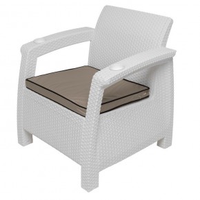 Комплект уличной мебели Yalta Premium Terrace Set (Ялта) белый (+подушки под спину) в Белоярском - beloyarskiy.mebel24.online | фото 7