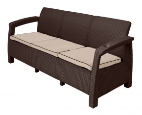 Комплект уличной мебели Yalta Premium Terrace Triple Set (Ялта) шоколадный (+подушки под спину) в Белоярском - beloyarskiy.mebel24.online | фото 2