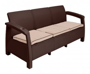 Комплект уличной мебели Yalta Premium Terrace Triple Set (Ялта) шоколадный (+подушки под спину) в Белоярском - beloyarskiy.mebel24.online | фото 3