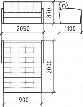 КОРАЛЛ 2 Диван БД 1800 в Белоярском - beloyarskiy.mebel24.online | фото 5