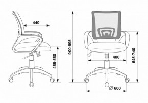 Кресло компьютерное CH-695N/BL/TW-11 в Белоярском - beloyarskiy.mebel24.online | фото 6