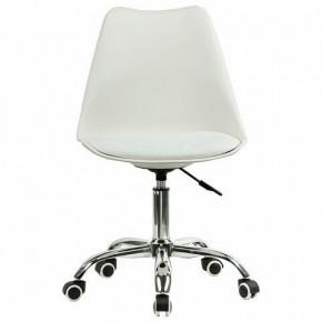 Кресло стул BRABIX "Eames MG-310 CH", хром, пластик белый, экокожа белая, 532923 в Белоярском - beloyarskiy.mebel24.online | фото 1