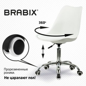 Кресло стул BRABIX "Eames MG-310 CH", хром, пластик белый, экокожа белая, 532923 в Белоярском - beloyarskiy.mebel24.online | фото 7