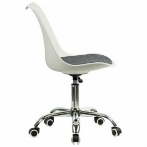 Кресло стул BRABIX "Eames MG-310 CH", хром, пластик белый, ткань серая, 532924 в Белоярском - beloyarskiy.mebel24.online | фото 3