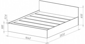 НИЦЦА-14 Кровать 1600 с настилом ЛДСП (НЦ.14) в Белоярском - beloyarskiy.mebel24.online | фото 3