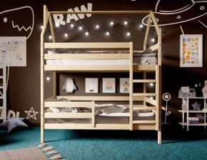 Кровать-домик двухъярусная 80*190 без покраски (без ящиков) в Белоярском - beloyarskiy.mebel24.online | фото