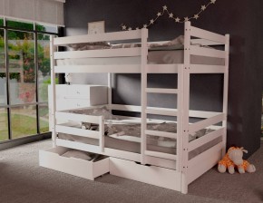 Кровать двухъярусная без крыши 80*190 Белый в Белоярском - beloyarskiy.mebel24.online | фото 1