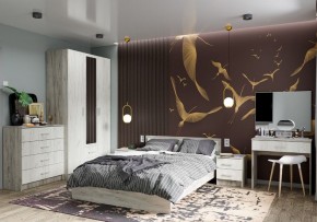 Кровать Гармония КР-602 1400 Дуб крафт серый/Дуб крафт белый в Белоярском - beloyarskiy.mebel24.online | фото 2
