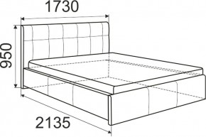 Кровать Изабелла с латами Newtone cacao 1400x2000 в Белоярском - beloyarskiy.mebel24.online | фото 6