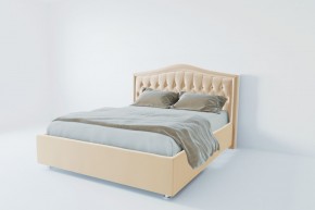 Кровать Калининград с ПМ 1200 (экокожа бежевая) в Белоярском - beloyarskiy.mebel24.online | фото