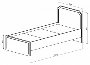 Кровать односпальная ДримСтар ДС-50 в Белоярском - beloyarskiy.mebel24.online | фото 3