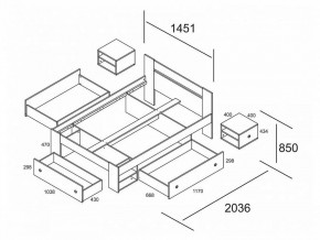 Кровать полутораспальная Стелла 140 СТЛ.132.07М в Белоярском - beloyarskiy.mebel24.online | фото 2