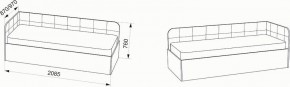 Кровать Зарина угловая Newtone light beige угол левый в Белоярском - beloyarskiy.mebel24.online | фото 4
