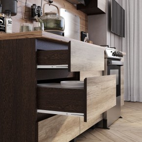 Кухня Энигма 1.6 м (венге/дуб каньон) в Белоярском - beloyarskiy.mebel24.online | фото 2