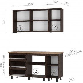 Кухня Энигма 1.6 м (венге/дуб каньон) в Белоярском - beloyarskiy.mebel24.online | фото 4