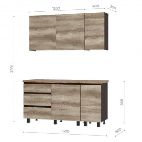 Кухня Энигма 1.6 м (венге/дуб каньон) в Белоярском - beloyarskiy.mebel24.online | фото 5