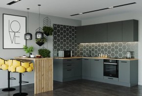 Кухня угловая Антрацит 2600х1600 (Стол. 38мм) в Белоярском - beloyarskiy.mebel24.online | фото 1