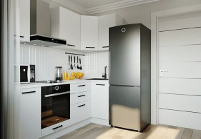 Кухонный гарнитур Белый Глянец 2200*1000 (Стол. 38мм) в Белоярском - beloyarskiy.mebel24.online | фото 1