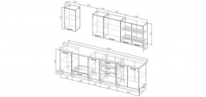 Кухонный гарнитур Белый Глянец 2800 (Стол. 38мм) в Белоярском - beloyarskiy.mebel24.online | фото 2