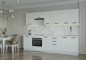 Кухонный гарнитур Белый Глянец 3000 (Стол. 26мм) в Белоярском - beloyarskiy.mebel24.online | фото 1