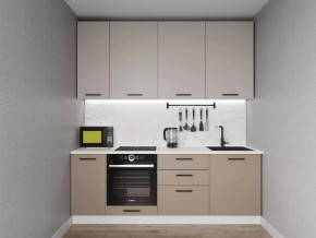 Кухонный гарнитур Каппучино 2200 h950 (Стол. 26мм) в Белоярском - beloyarskiy.mebel24.online | фото