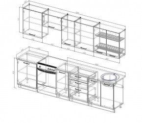 Кухонный гарнитур Капри 3000 (Стол. 26мм) в Белоярском - beloyarskiy.mebel24.online | фото 2