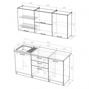 Кухонный гарнитур Лира Экстра 1700 в Белоярском - beloyarskiy.mebel24.online | фото 4