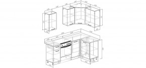 Кухонный гарнитур Меренга 2000*1200 (Стол. 26мм) в Белоярском - beloyarskiy.mebel24.online | фото 2