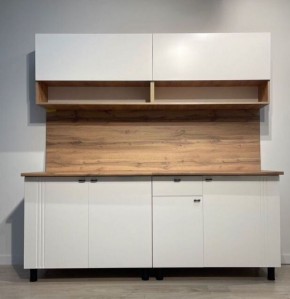 Кухонный гарнитур МОНАКО 2.0 м Серия 2 МДФ с фрезеровкой (Дуб Золотой/Белый матовый) в Белоярском - beloyarskiy.mebel24.online | фото 2