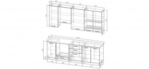 Кухонный гарнитур Санторини 2400 h950 (Стол. 38мм) в Белоярском - beloyarskiy.mebel24.online | фото 2