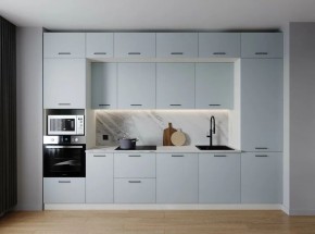 Кухонный гарнитур Смоки 3400 (Стол. 38мм) в Белоярском - beloyarskiy.mebel24.online | фото