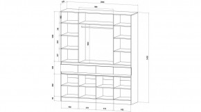 ЛЕНОРА Спальный гарнитур (модульный) графит в Белоярском - beloyarskiy.mebel24.online | фото 9