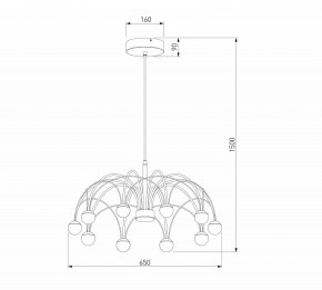 Люстра на штанге Eurosvet Ragno 90030/10 LED золото в Белоярском - beloyarskiy.mebel24.online | фото 5