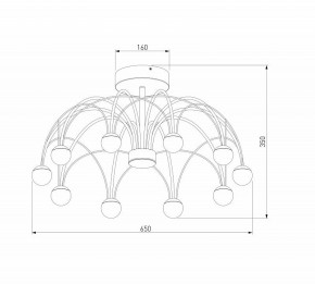 Люстра на штанге Eurosvet Ragno 90031/10 LED золото в Белоярском - beloyarskiy.mebel24.online | фото 5