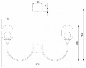Люстра на штанге Eurosvet Spritz 70217/8 латунь в Белоярском - beloyarskiy.mebel24.online | фото 5