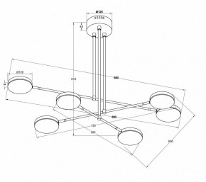 Люстра на штанге Maytoni Fad MOD070PL-L36W3K в Белоярском - beloyarskiy.mebel24.online | фото 3