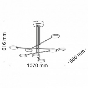 Люстра на штанге Maytoni Fad MOD070PL-L48B3K в Белоярском - beloyarskiy.mebel24.online | фото 8