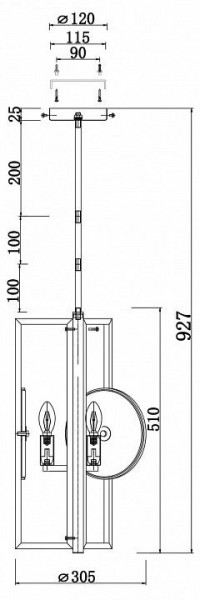 Люстра на штанге Maytoni Marmo MOD099PL-03G в Белоярском - beloyarskiy.mebel24.online | фото 4