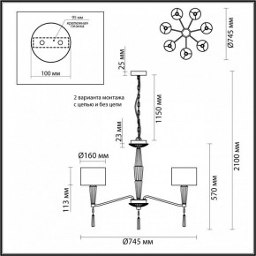 Люстра на штанге Odeon Light Latte 5403/7 в Белоярском - beloyarskiy.mebel24.online | фото 8