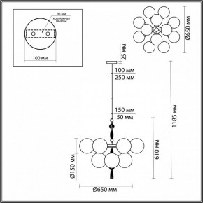 Люстра на штанге Odeon Light Palle 5405/12 в Белоярском - beloyarskiy.mebel24.online | фото 4